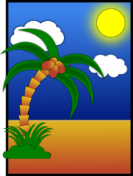Gaudy Palm Card
